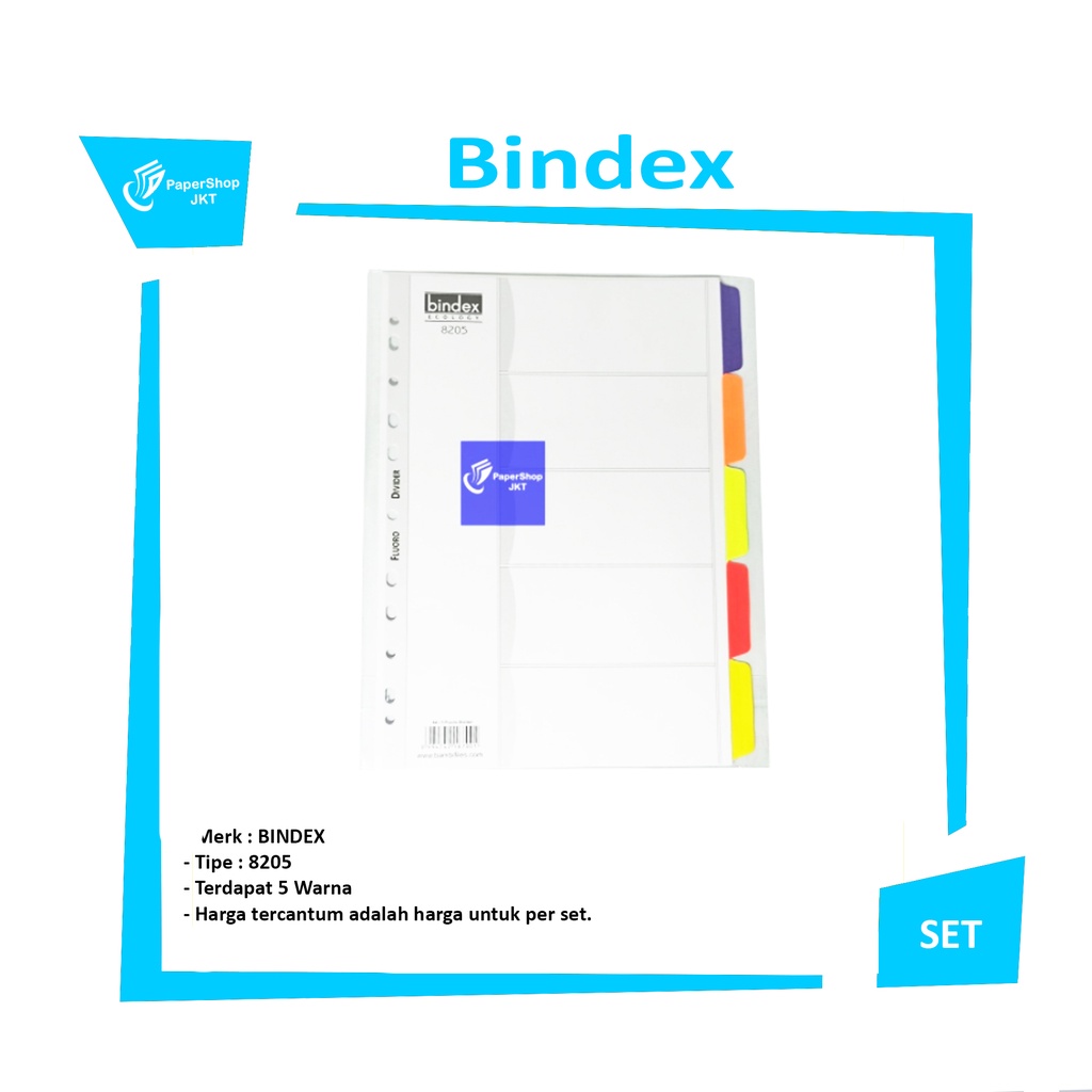 

BINDEX - Colour Divider Ecology 8205 A4 5 Warna - Set