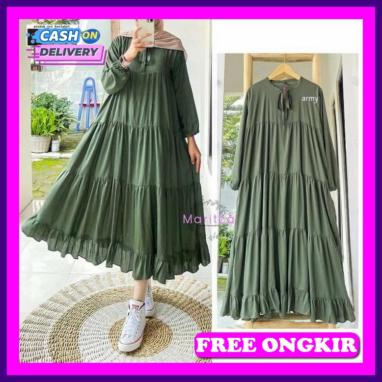 (New Arrival)Moel-Kemeja Tunik Motif/Besar #2Warna/Pakaian Wanita Tunik Muslim Import/Katun Rayon Pr