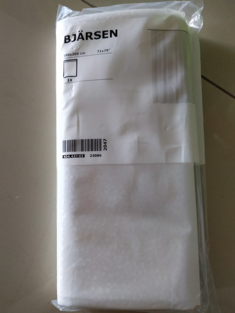 Tirai Shower Putih Polos-jasen