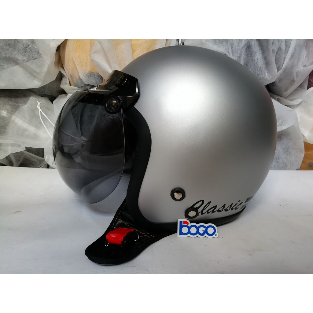 HELM BOGO CLASSIC GREY DOFF KACA BOGO ORIGINAL