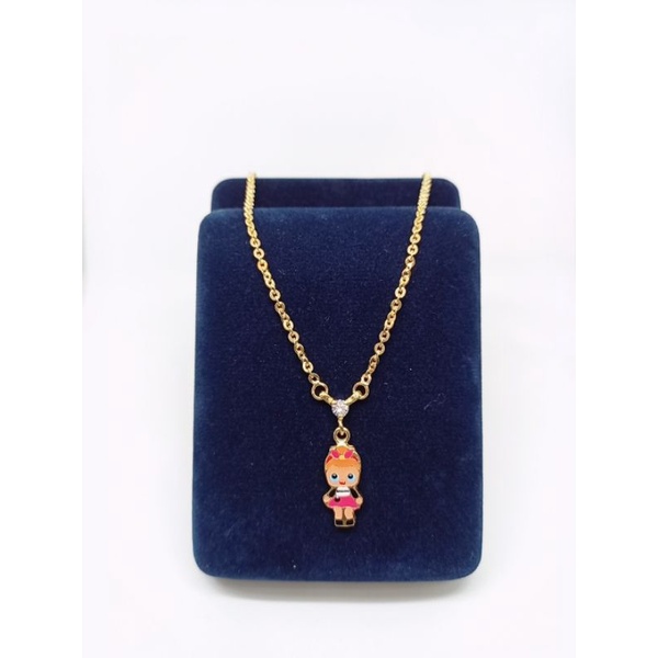 kalung koye nori anak gant lol cat kramik warna premium / kalung anak perak asli lapis mas/ perak925