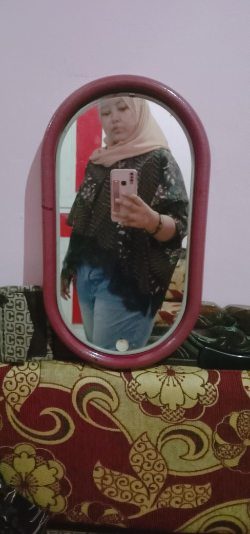 Atasna Batik Wanita Modern Batik Cassual Atasanbatik Batik Lace Mewah Batik Batwing(hitam)