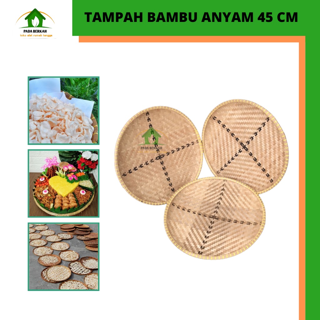 Tampah Bambu Kecil 45 cm Tampah Murah Nyiru Bambu Anyaman