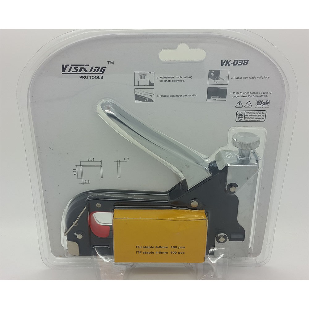 VISKING VK-038 Stapler Tembak Gun Tacker 4mm s/d 14mm