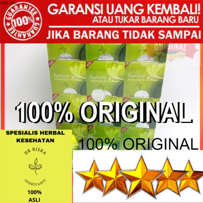 100% ASLI OBAT KRIM CREAM JERAWAT PEMUTIH KULIT WAJAH BADAN DIAMOND ORIGINAL
