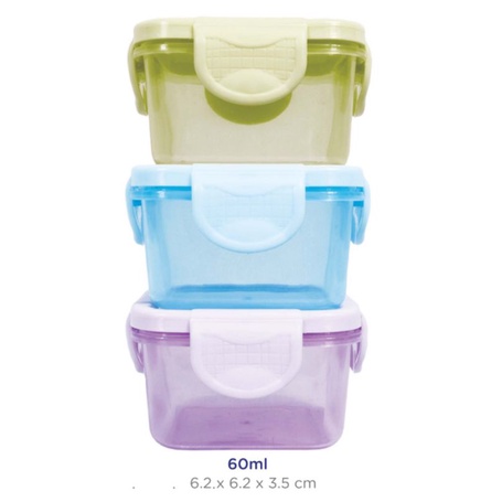 FC002 FC003 Baby Safe Food Container set isi 3 60ml 150ml