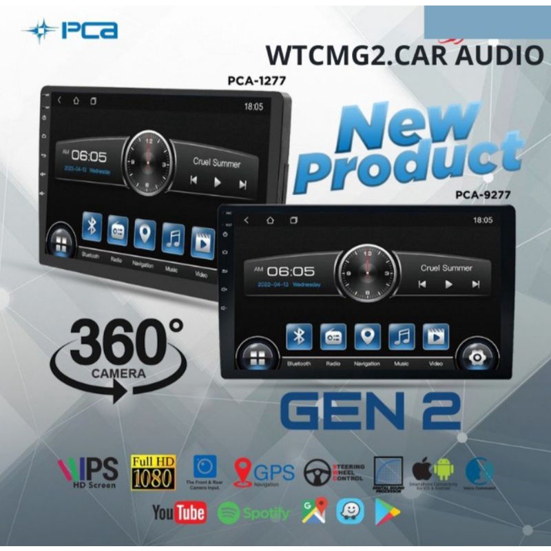 head unit android PCA ram 4 / 64 oem crv turbo set + frame dan canbus Original