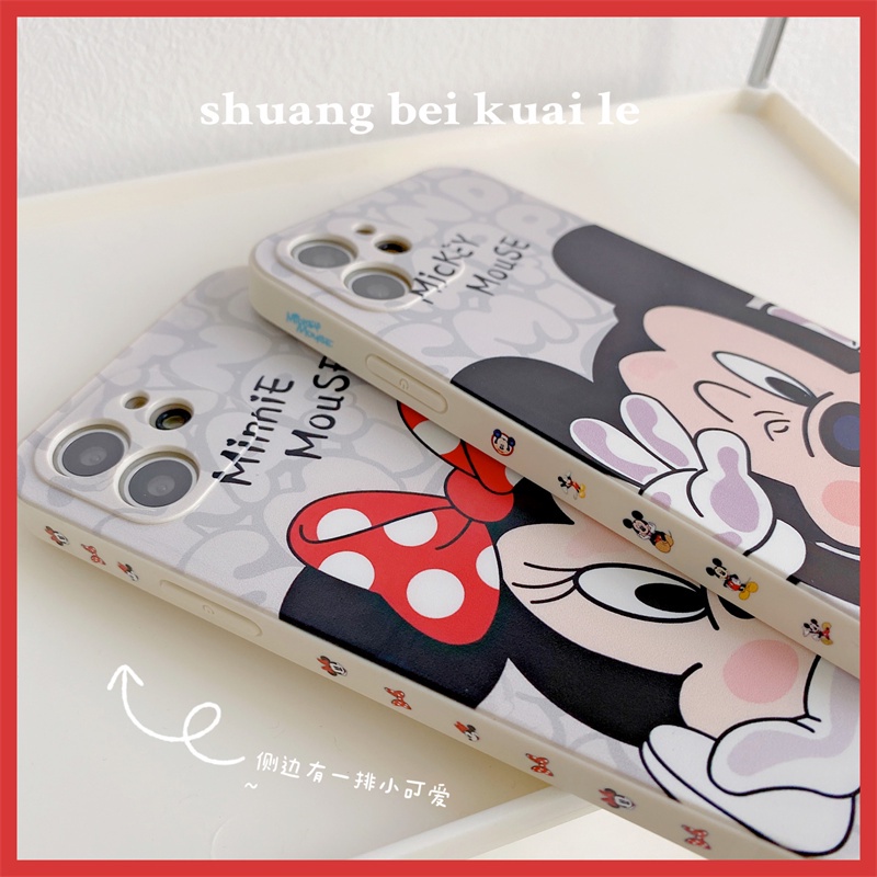 Mickey Minnie casing iPhone 12 pro max 11 pro max Xs max XR 7/8/se2020 7plus/8plus 6/6s plus Disney soft case anti-drop capa para iphone