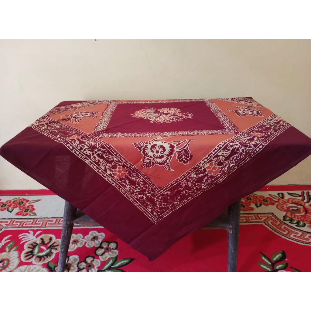 TAPLAK MEJA TAMU CANTIK || BATIK CAP || TERMURAH ||