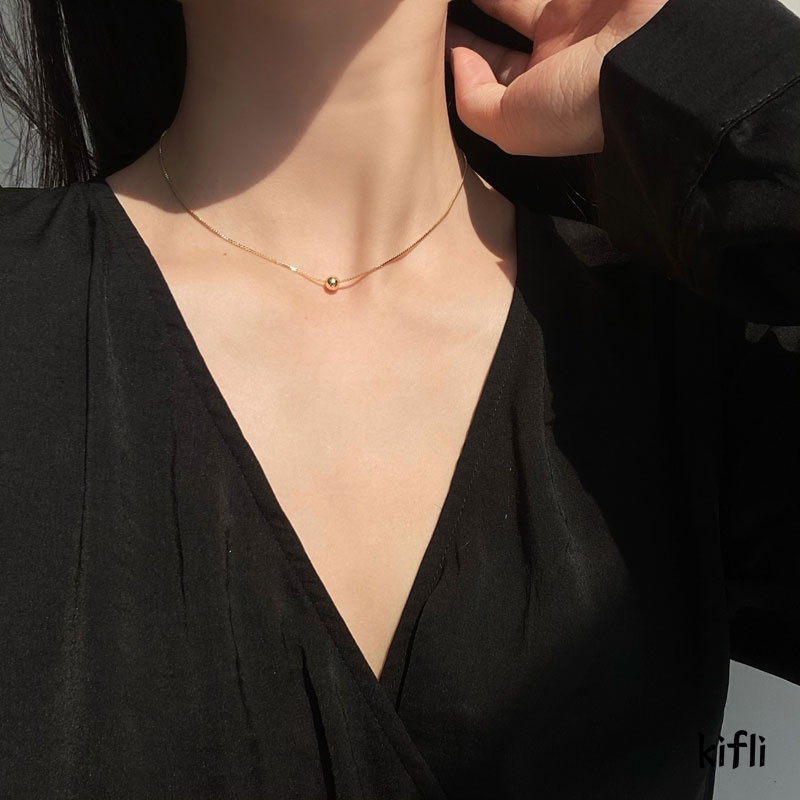 Kalung Wanita,Korea Manik Bulat Fashion,Liontin Rantai Perhiasan,Wanita Aksesoris Fashion