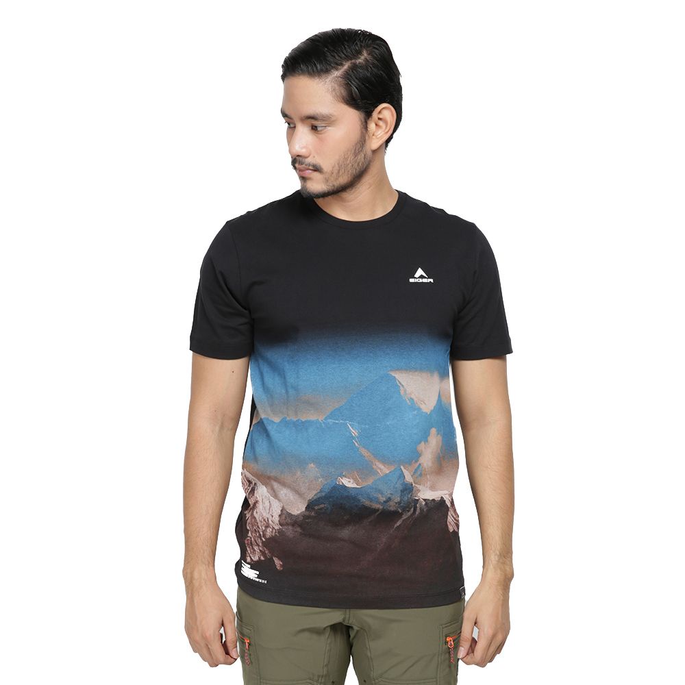 EIGER1989 KAOS PRIA SAGARMATHA S/S T-SHIRT - BLACK ORIGINAL