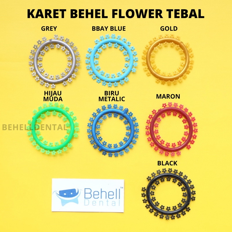 USA TEBAL // KARET BEHEL MOTIF HELLO KITTY MICKEY FLOWER BUNGA FLOWERS / KARAKTER BEHELLDENTAL