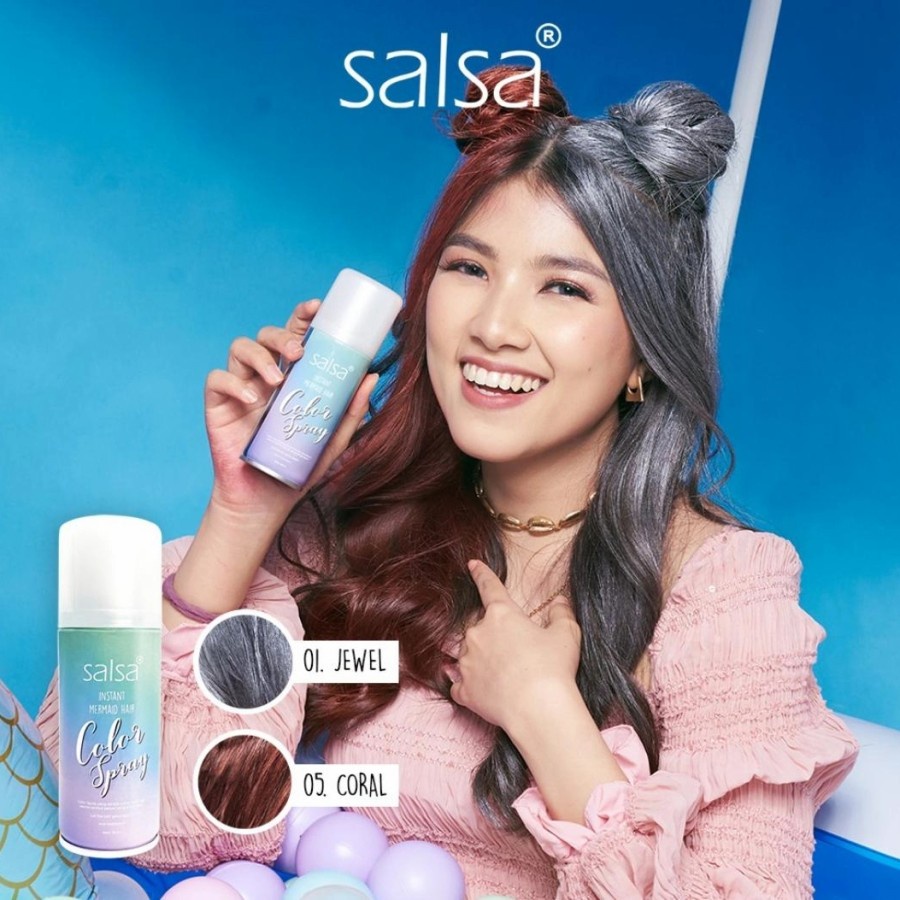 ★ BB ★ SALSA Instant Mermaid Hair Color Spray - Semir Rambut Temporary - 80ml