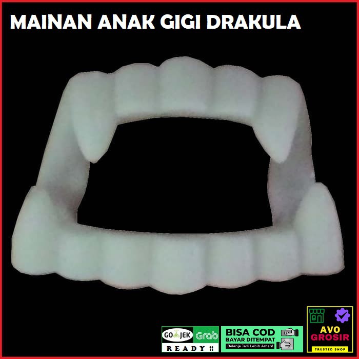 mainan anak gigi drakula sharp vampire tooth prank toys