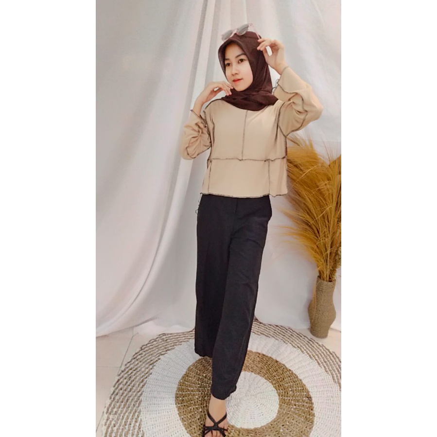 Marie Top Blouse Oversize RIB