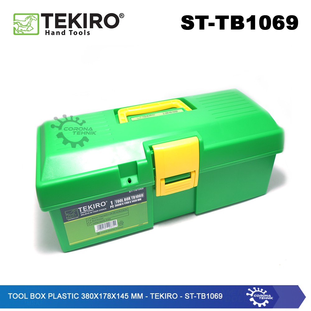 Tool Box Plastic 380x178x145 mm - Tekiro - ST-TB1069