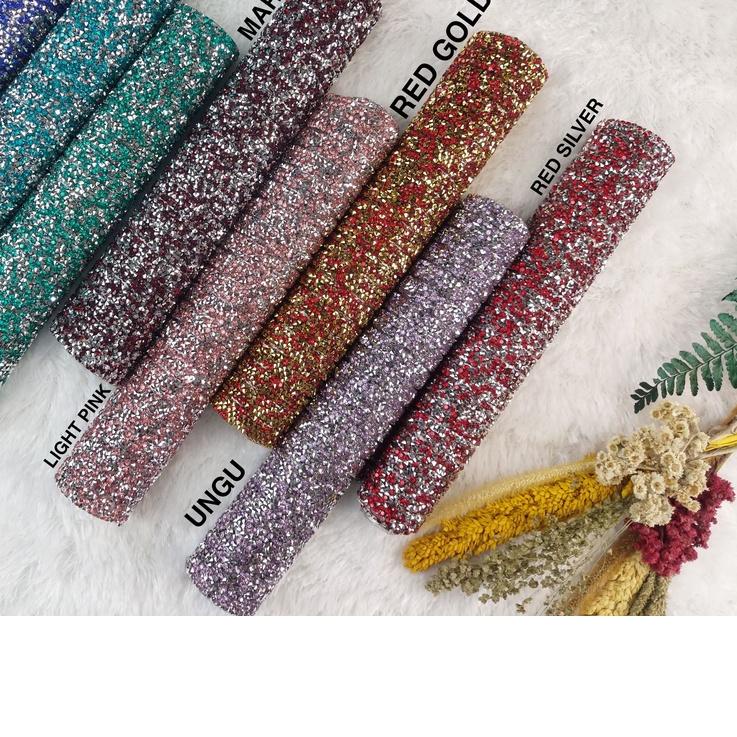 ✲ Payet Tikar Gosok | Payet Diamond Kristal Gosok 22 cm × 40 cm ❂