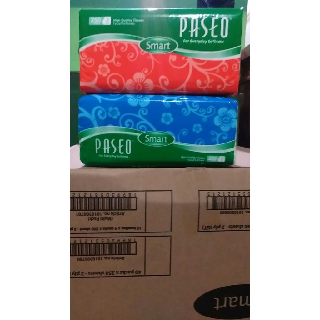 Tisu Paseo Smart 250 Sheet 2 Ply Facial Tissue Paseo Smart Elegant 250s 2ply