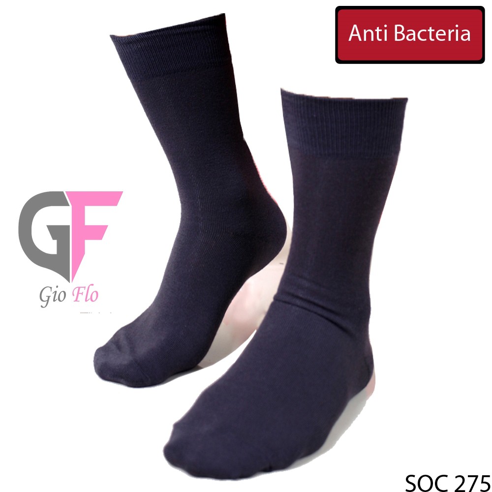 GIOFLO Kaus Kaki Formal Polos Panjang Dark Grey / SOC 275