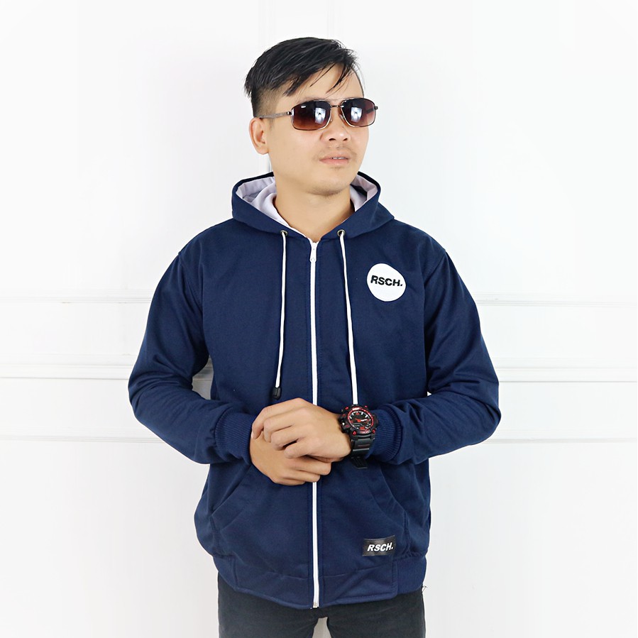 Ripcurl Navy Jaket Pria Jaket cowok Jaket Denim Jaket Jeans Jaket Fleece Murah meriah harga grosir-4