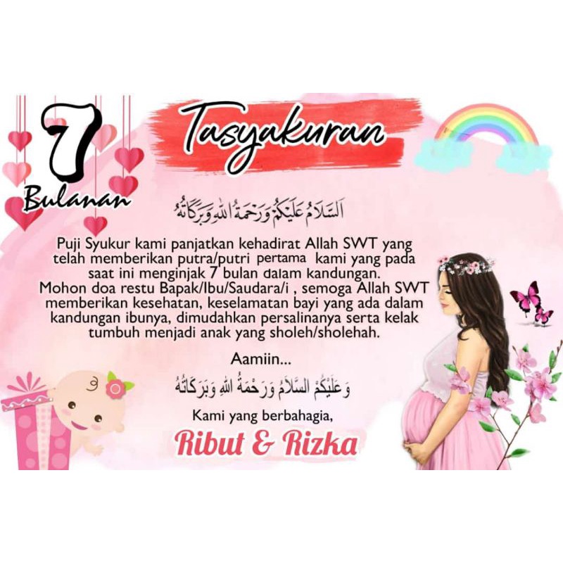 

STICKER TASYAKURAN 7 BULANAN KEHAMILAN