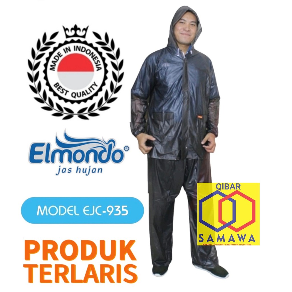 Jas Hujan Jaket Celana Elmondo Ceria 935 jelly Jumbo Lentur  Kuat Kenyal