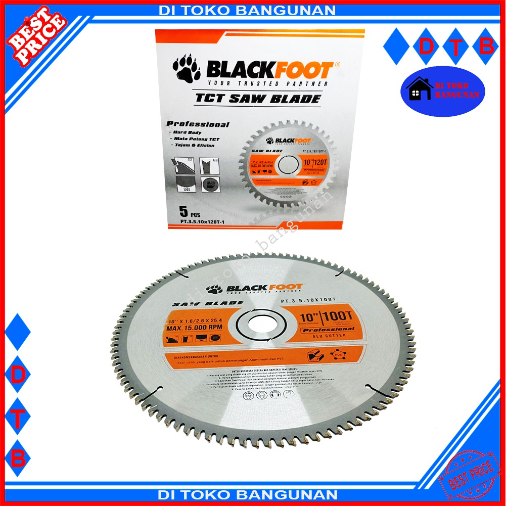 Mata Potong Kayu Blackfoot 10&quot; X 120T / Mata Gerinda Saw Blade