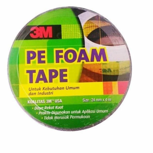 

♞ Pe Foam 3M Double Tape 24mm x 4m ORIGINAL Kualitas 3M USA ORIGINAL ☎