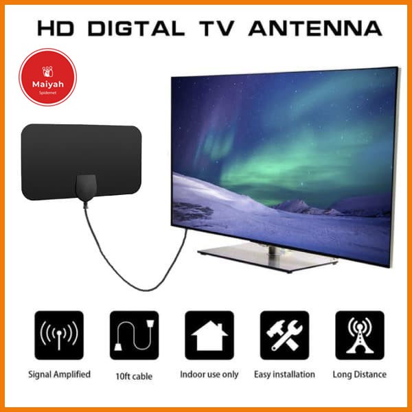 Antena TV Digital Antenna TV HD indoor DVB-T2 4K UHF Daya atena dalam ruamah tangkap kuat murah term