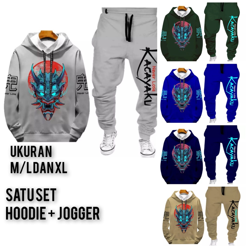 BISA COD // stelan KAGAYAKU // satu set [switer +jogger ] // fashion terbaru /mukzhop