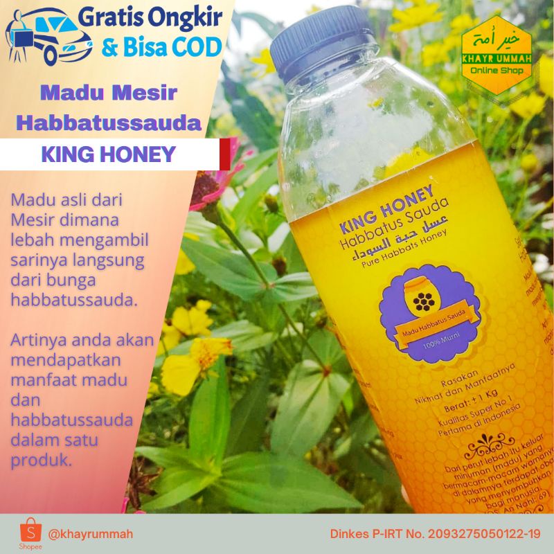 

Madu Mesir Habbatussauda 1kg / 1000 gr King Honey Madu murni Madu asli Madu impor Madu anak