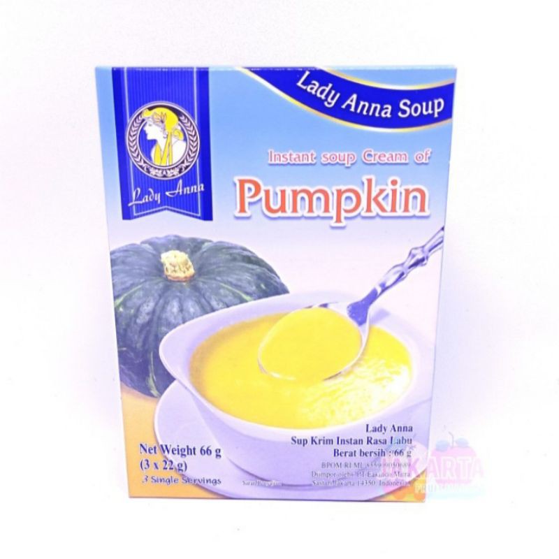 

(SUP KRIM INSTAN) LADY ANNA SOUP CREAM OF PUMPKIN 66G