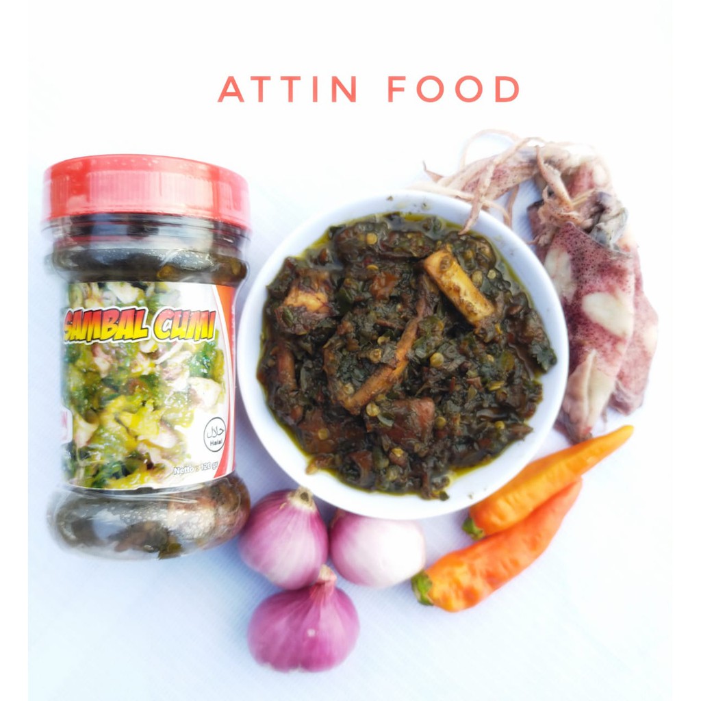 

Best Seller Sambal Cumi Cabe Ijo pedas ATTIN FOOD 120 gr