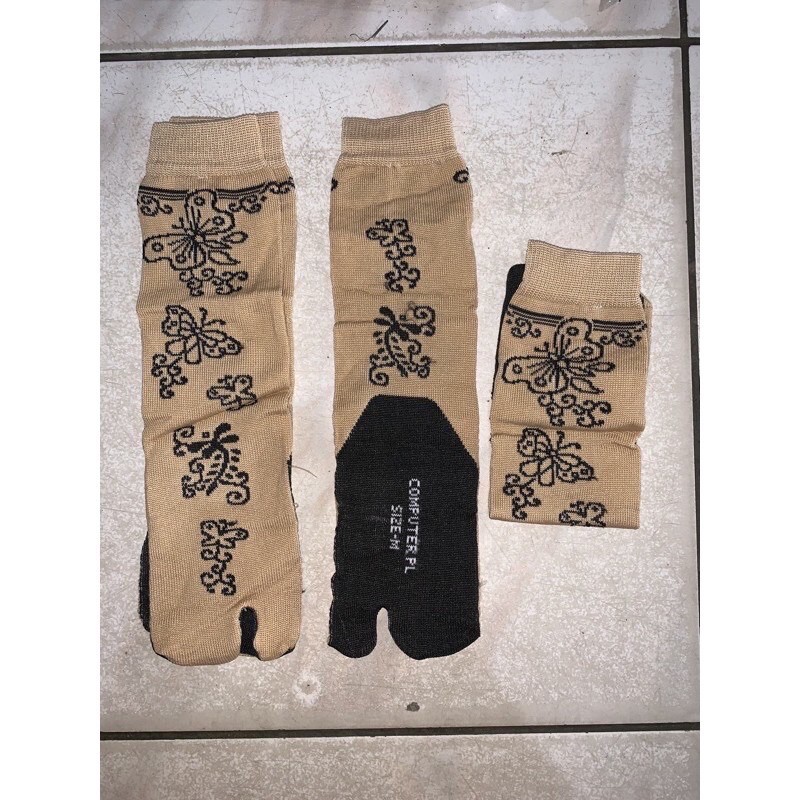 COD kaos kaki jempol /  kaos kaki muslimah / kaos kaki wanita muslim motif telapak hitam SOKA