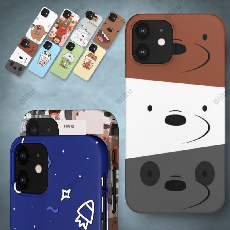 XIAOMI We Bare Bears Beruang Panda Lucu Soft / Hard / Mirror Case Casing XIAOMI Mi Max Mix Note 1 2 