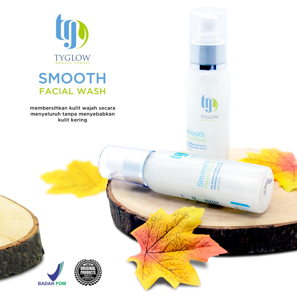 TyGlow Smooth Facial Wash / Sabun pemutih glowing + pelembut BPOM ori