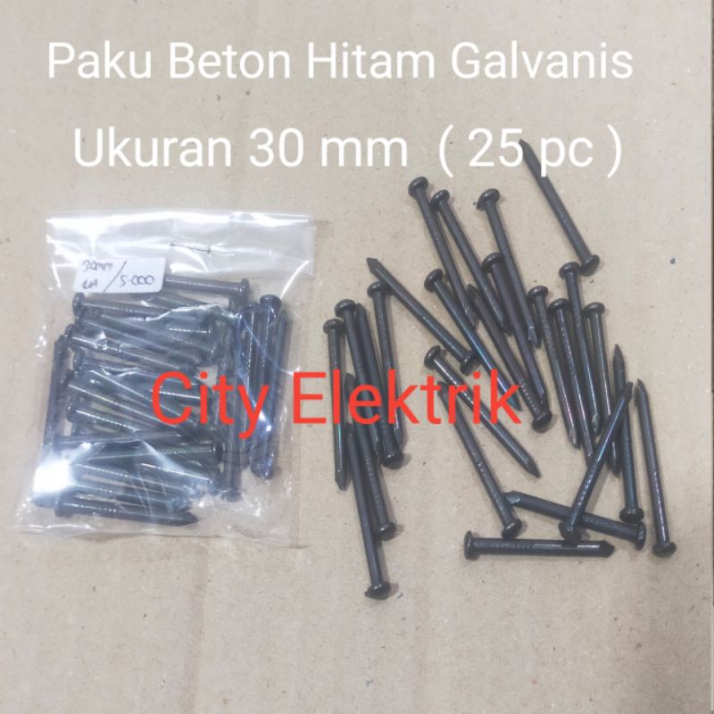 Paku Beton Hitam Galvanis / Paku Tembok