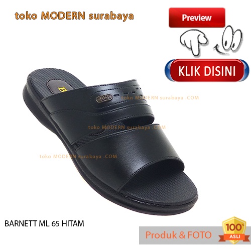 BARNETT ML 65 HITAM sandal pria casual slide