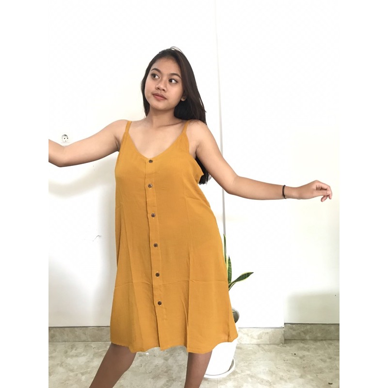 DASTER/DRESS BALI BUTTON MIDI KAIN RAYON KRINGKEL | NIDEARI DASTER BALI