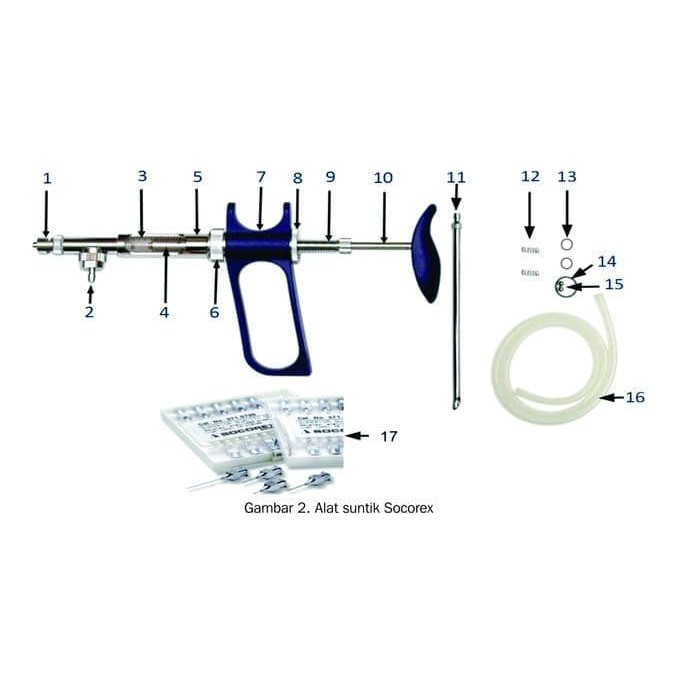 SOCKET socorex (gambar 9) - spare part alat socorex 0.5-1 ML