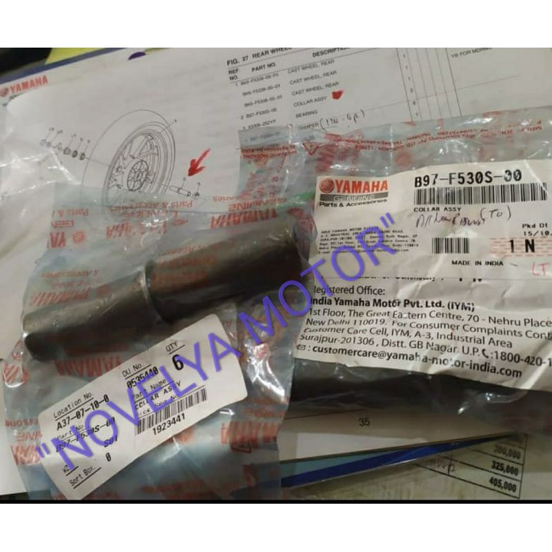 COLLAR ASSY BOSS BOSH BEARING RODA BELAKANG ALL NEW R 15 R15 VVA V3 ORI YAMAHA B97-F530S-00
