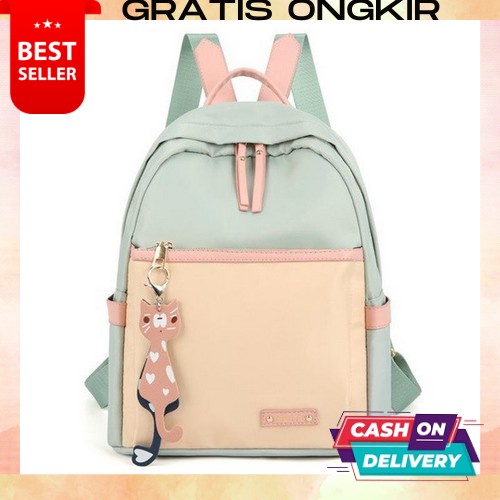 Tas Ransel Punggung Backpack Gendong Sekolah Traveling Fashion Jalan Jinjing Mini Kecil Wanita Cewek