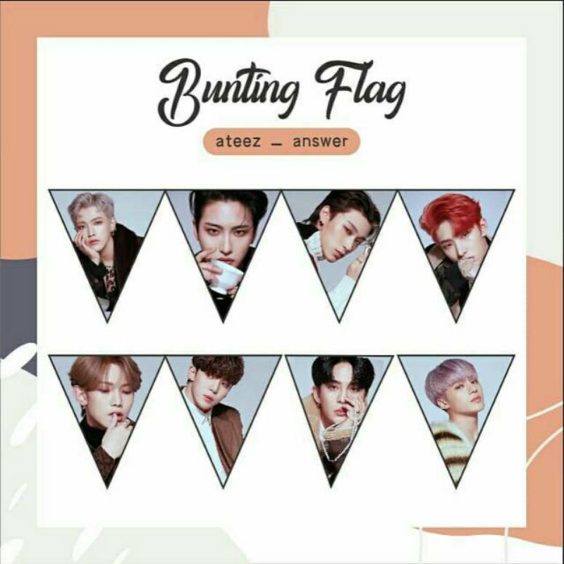 ATEEZ Bunting flag Mini polaroid Polaroid Sign Ateez