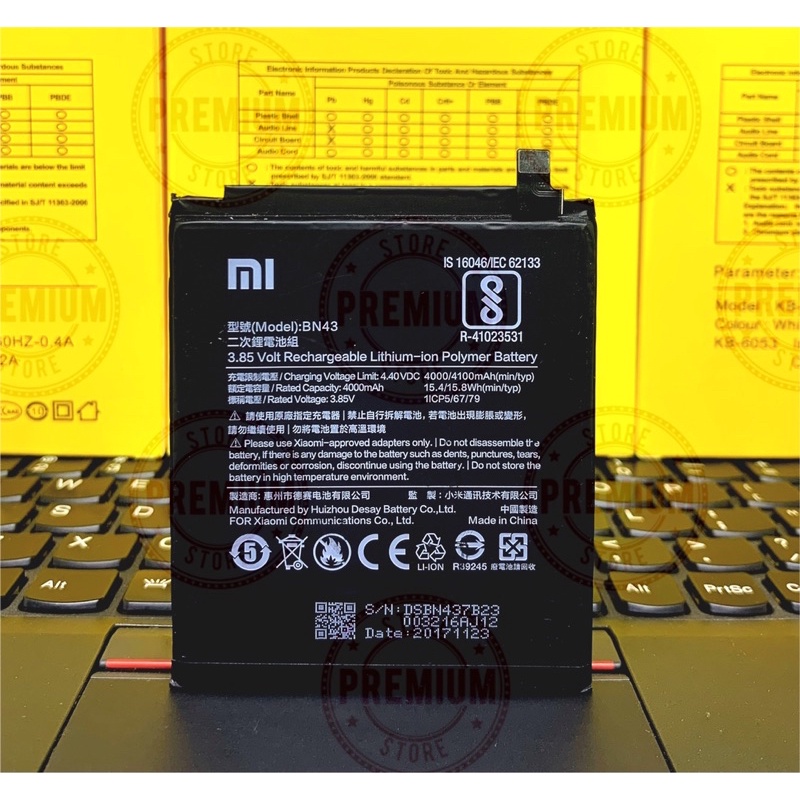 Batre Baterai Xiaomi Redmi Note 4X Mediatek Bn43 Baterai  Xiaomi Note 4X original