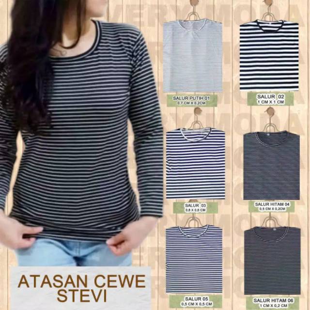 Kaos salur / stevia top / atasan wanita stevia top / stevy / stevi