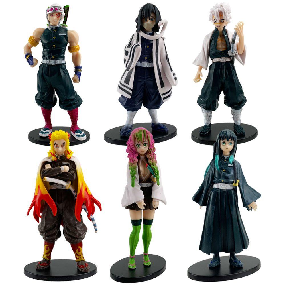 Lanfy Mainan Action Figure Demon Slayer Agatsuma Kimetsu Zenitsu No Yaiba Kamado Nezuko Bahan PVC