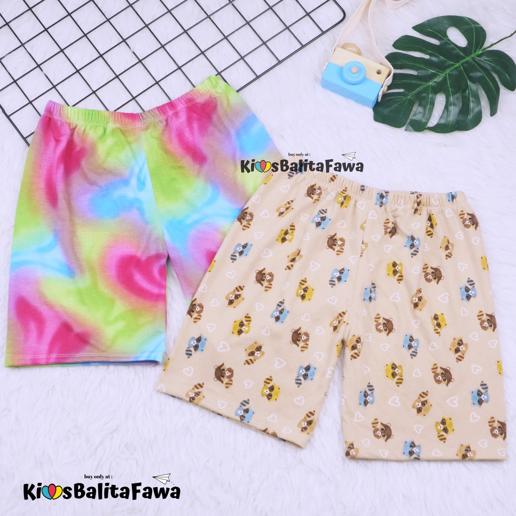 (IMPORT) LOVY SHORTIE Anak Perempuan TK-SD-SMP 4-15 Tahun / Dalaman Bahan Babyterry Celana Pendek