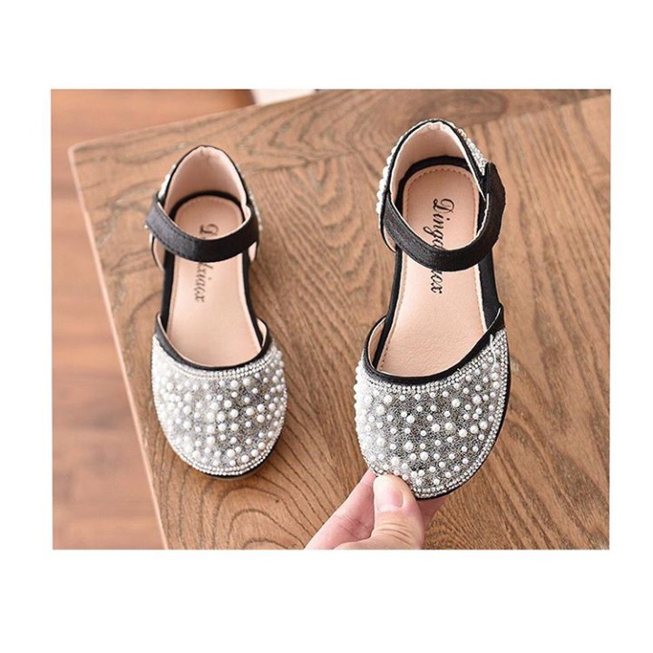 sepatu flatshoes anak import Rhinestone Princess