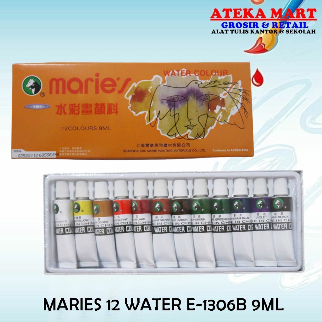 

MARIES WATER COLOUR SET TYPE 1306B 12COLOURS