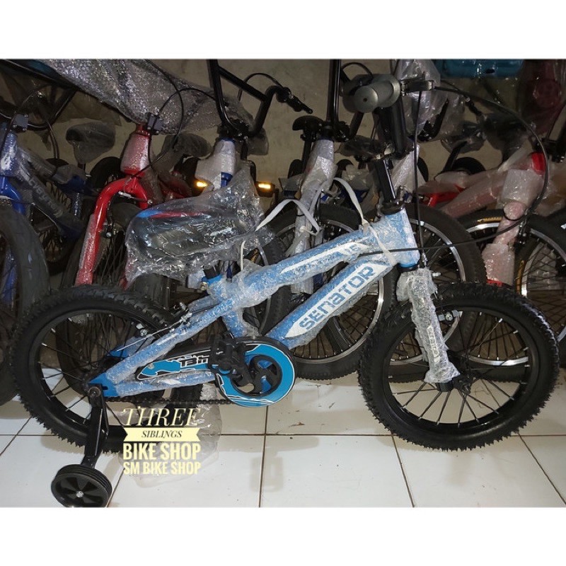 SEPEDA BMX SENATOR 16 INCH WARNA BIRU PUTIH